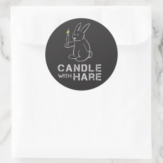 Candle With Hare – シール (バッグ)