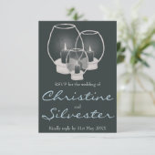 Candlelight結婚によるS、3.5x5 RSVP 招待状 (スタンド正面)