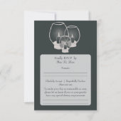 Candlelight結婚によるS、3.5x5 RSVP 招待状 (裏面)