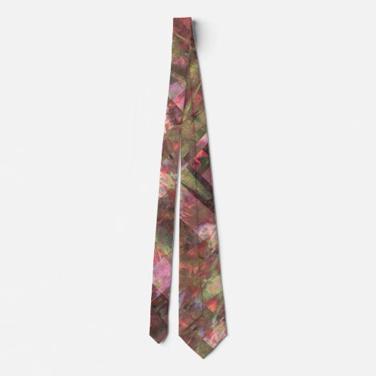 Candlelight Blocks – Abstract Metallic ネクタイ (裏面)