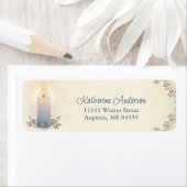 Candlelight Christmas Holiday Custom Address ラベル (インサイチュ)