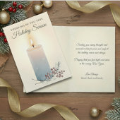 Candlelight Christmas Sympathy Condolence カード