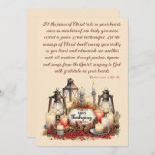 Candlelight Gratitude – Thanksgiving Blessing シーズンカード (正面/裏面)