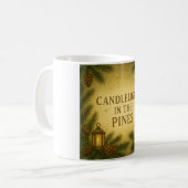Candlelight in the Pines Mug | Elegant Woodland コーヒーマグカップ (正面左)