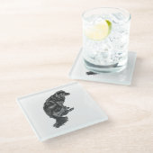 Candlelight Table Hush — Retriever ガラスコースター (アングル)