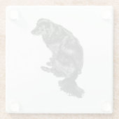 Candlelight Table Hush — Retriever ガラスコースター (裏面)