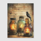 Candlelit Crow with Antique Bottles & Sheet Music (正面)