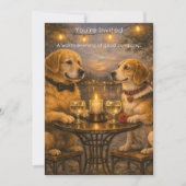 Candlelit Dogs – Warm Painterly Party Invitation 招待状 (正面)
