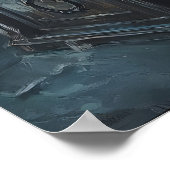 Candlelit Gothic Library Art, Dark Academia ポスター (角)