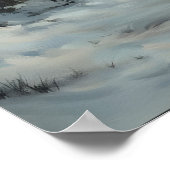 Candlelit Labyrinth Gothic Castle Corridor Art Pri ポスター (角)