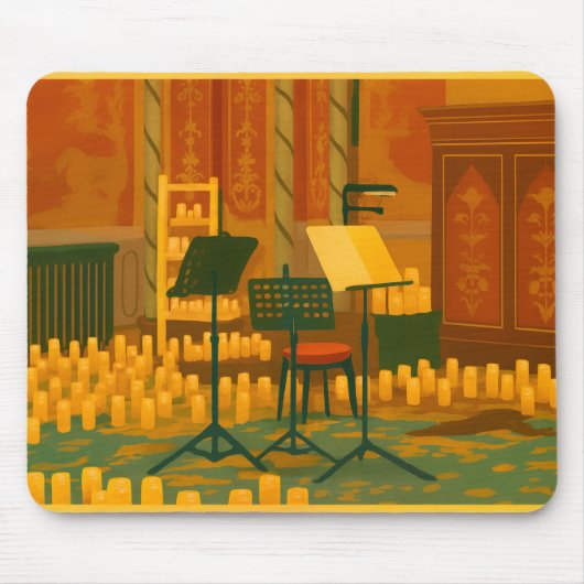 Candlelit Prelude – Music Room, Brighton Pavilion マウスパッド (正面)