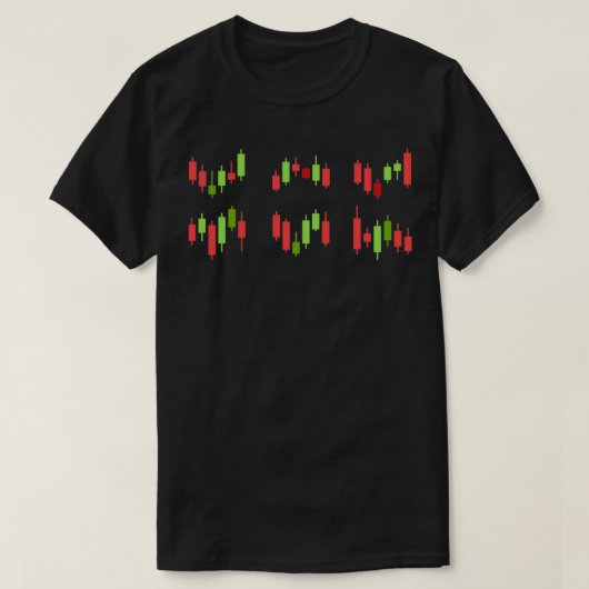 Candlesticks trading sticker set tシャツ (デザイン正面)