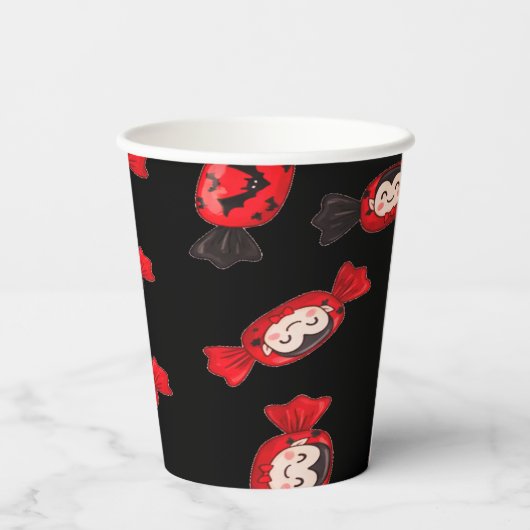 Candy and Dracula Cute Spooky 紙コップ (裏面)