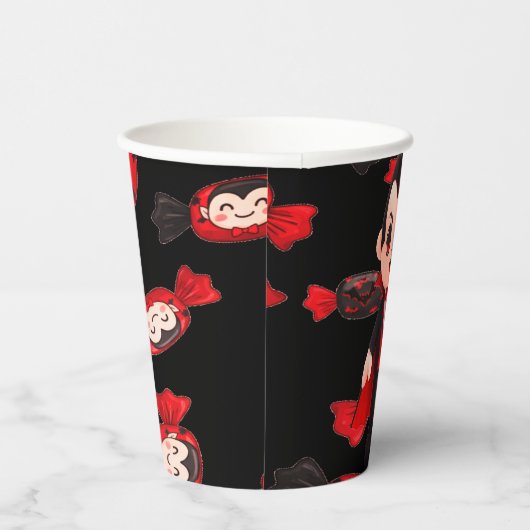 Candy and Dracula Cute Spooky 紙コップ (右)