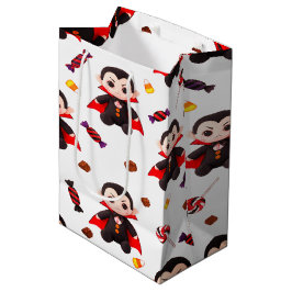 Candy and Dracula For Halloween Gift ミディアムペーパーバッグ