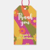 Candy bag labels for Daisy Rainbow birthday  ギフトタグ (正面)