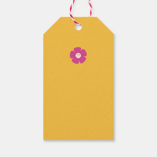 Candy bag labels for Daisy Rainbow birthday  ギフトタグ (裏面)