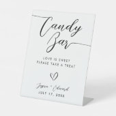 Candy Bar Modern minimalist Black White 台座サイン (正面)