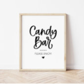 Candy Bar Party Favor Sign ポスター