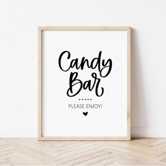 Candy Bar Party Favor Sign ポスター