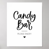 Candy Bar Party Favor Sign ポスター (正面)