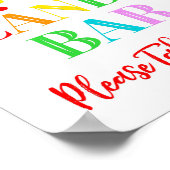 Candy Bar Sign Rainbow Confetti ポスター (角)