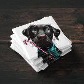 Candy Cane Black Dog Christmas Magnet マグネット