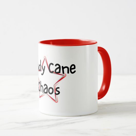 Candy Cane Chaos Christmas Mug マグカップ (正面右)