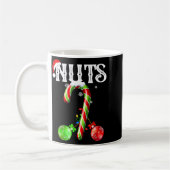 Candy Cane Chest Nuts Couples Funny Chestnuts Xmas コーヒーマグカップ (左)