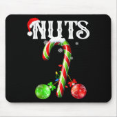 Candy Cane Chest Nuts Couples Funny Chestnuts Xmas マウスパッド (正面)
