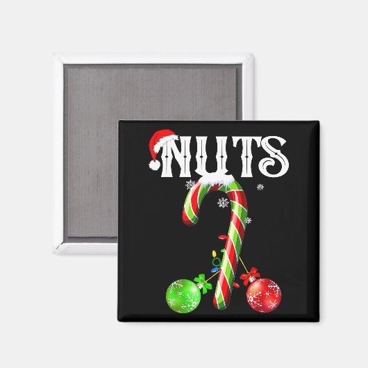 Candy Cane Chest Nuts Couples Funny Chestnuts Xmas マグネット (正面/裏面)