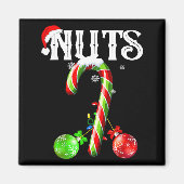 Candy Cane Chest Nuts Couples Funny Chestnuts Xmas マグネット (正面)