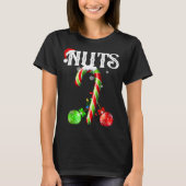 Candy Cane Chest Nuts Couples Funny Chestnuts Xmas Tシャツ (正面)