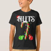 Candy Cane Chest Nuts Couples Funny Chestnuts Xmas Tシャツ (正面)