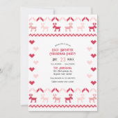 Candy Cane Chic Ugly Sweater Christmas Party 招待状 (正面)