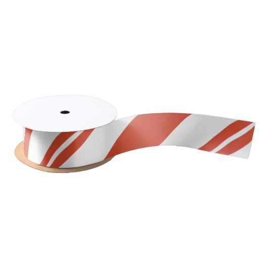 Candy Cane Chorus-Big Stripe Diagonal サテンリボン (リール)