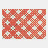 Candy Cane Chorus Diagonal Flat Sheet Set of 3 ラッピングペーパーシート (正面3)