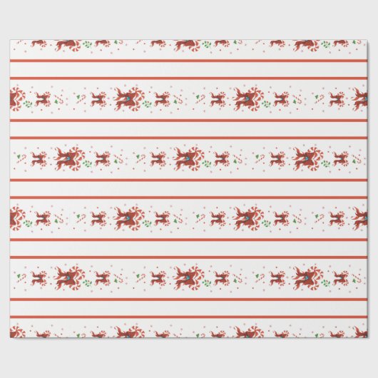 Candy Cane Chorus Wrapping Paper ラッピングペーパー (シーム)