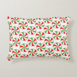 Candy Cane Christmas Candy Printed Throw Pillow アクセントクッション