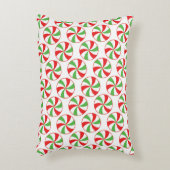 Candy Cane Christmas Candy Printed Throw Pillow アクセントクッション (正面(垂直))
