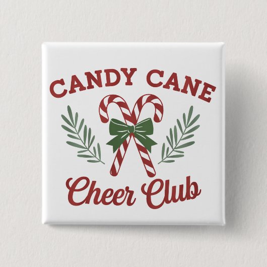 Candy Cane Christmas Cheer Club Coquette Matching  缶バッジ (正面)