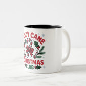 Candy Cane Christmas Club Festive Holiday & Wint ツートーンマグカップ (正面右)