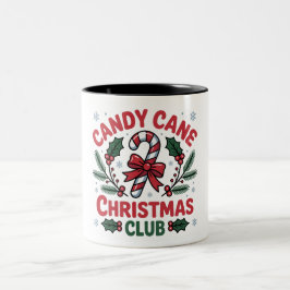 Candy Cane Christmas Club Festive Holiday & Wint ツートーンマグカップ