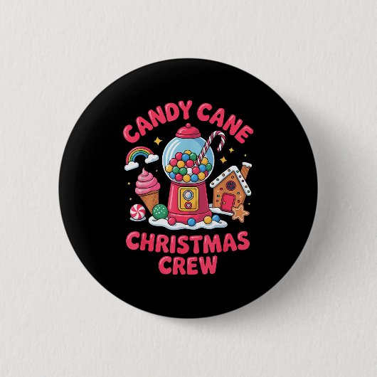 Candy Cane Christmas Crew Gumball Gingerbread Pepp 缶バッジ (正面)