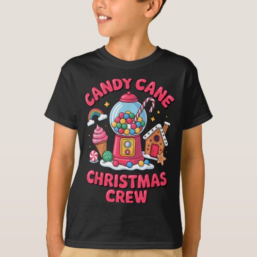 Candy Cane Christmas Crew Gumball Gingerbread Pepp Tシャツ (正面)