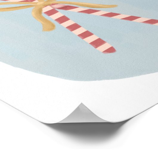 Candy Cane Christmas Decor Poster ポスター (角)