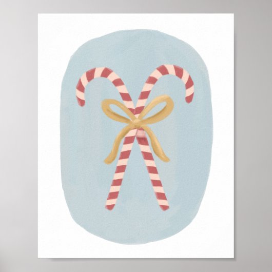 Candy Cane Christmas Decor Poster ポスター (正面)
