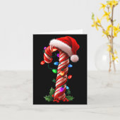 Candy Cane Christmas Design Boys Girls Kids Adults カード (黄色い花)