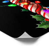 Candy Cane Christmas Design Boys Girls Kids Adults ポスター (角)