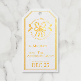 Candy Cane Christmas Foil Gift Tag ギフトタグ